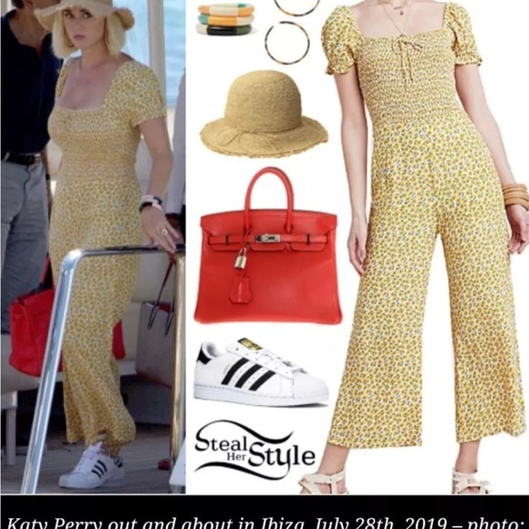 Faithfull The Brand Daisy Floral Smocked Della Jumpsuit sz small - Picture 9 of 14